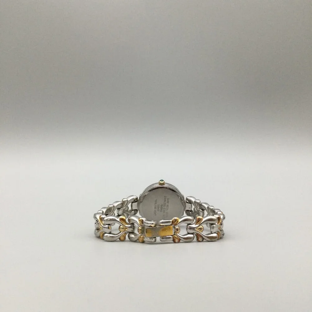 Armitron Diamond Now Watch Women 22mm Silver Gold Two Tone New Battery 6